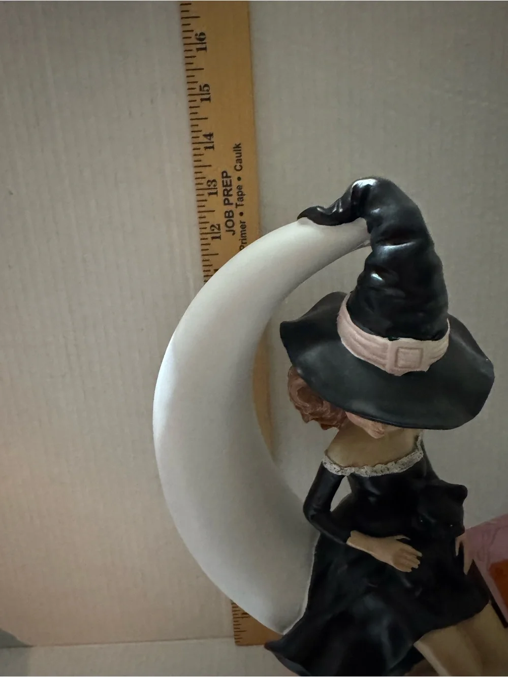Witch with black cat on crescent moon BNWT